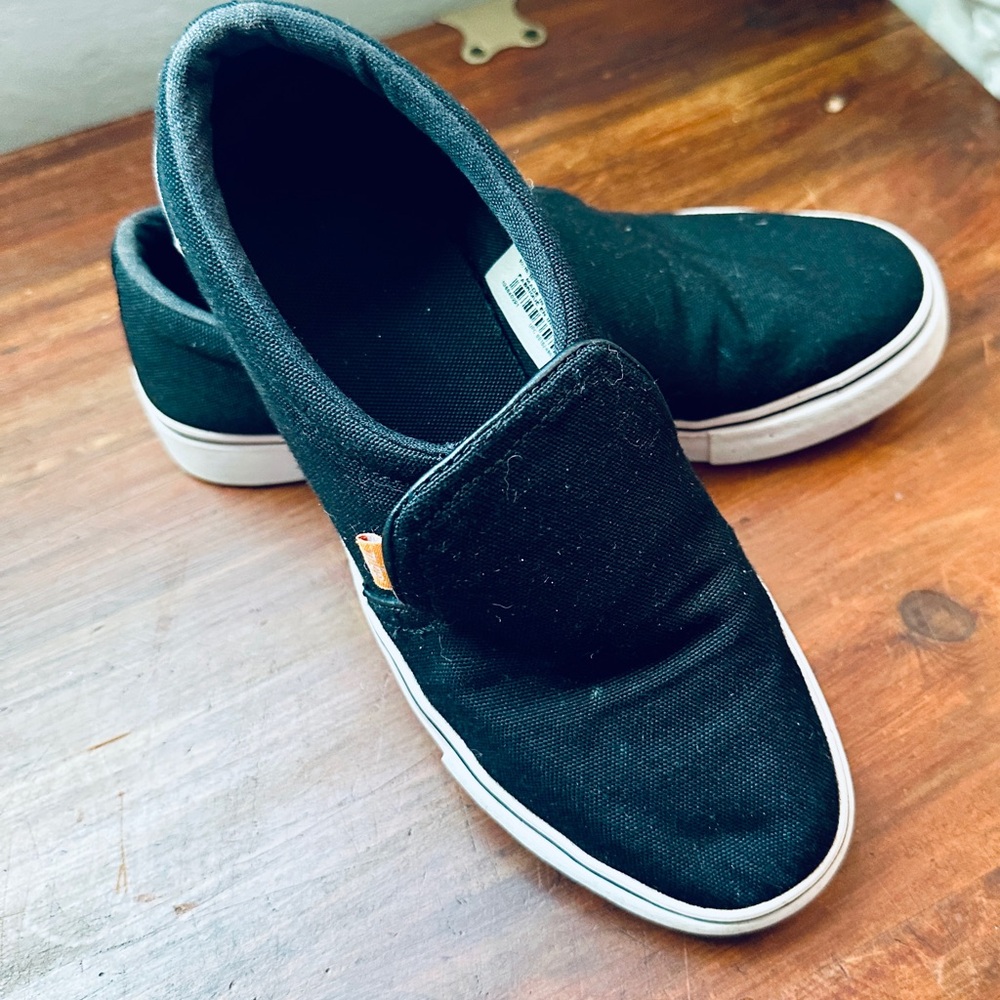 Nike Black Canvas Slip-On Loafers